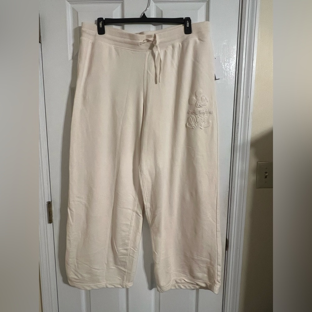 Disney Cream Straight-Leg Sweatpants